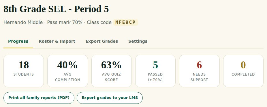 Screenshot: Check progress